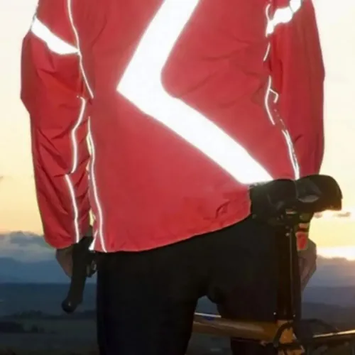Reflective inks for cycling jackets