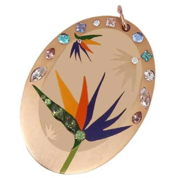 pad printing on gold pendant webp