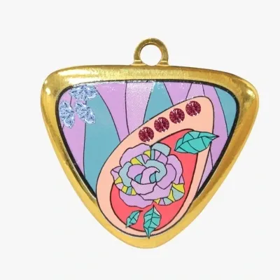 Multicolor printing on pendent | cold enamel for jewelry | Cold Enamel Paint For Jewelry